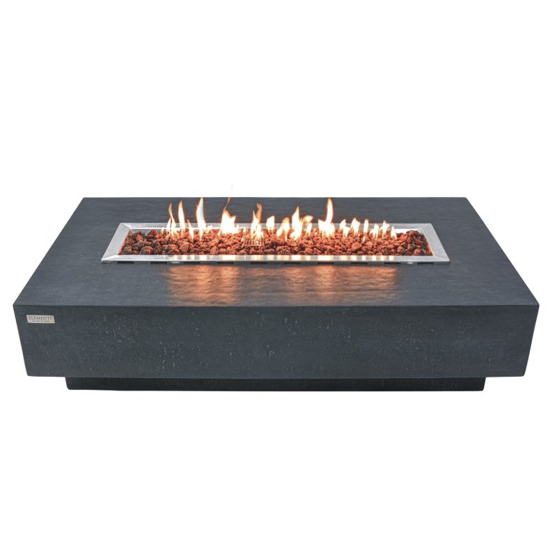 Hampton Propane Fire Table in Dark Gray