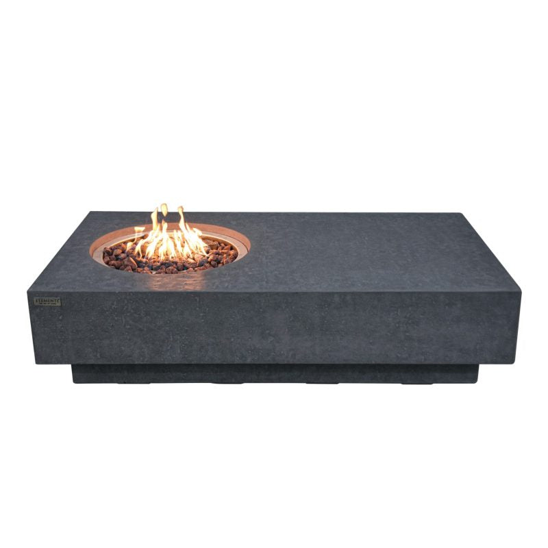 Metropolis Propane Fire Table in Dark Gray