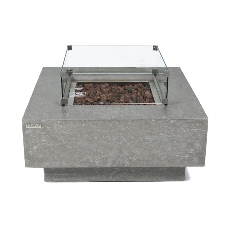 Manhattan Propane Fire Table in Light Gray