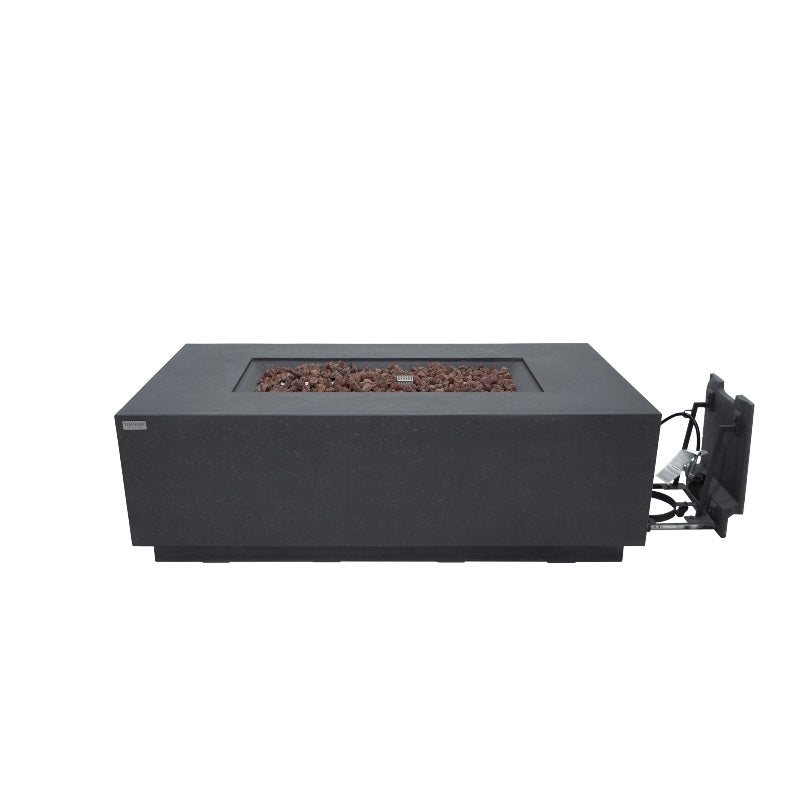 Andes Fire Table with Hidden Propane Tank in Dark Gray