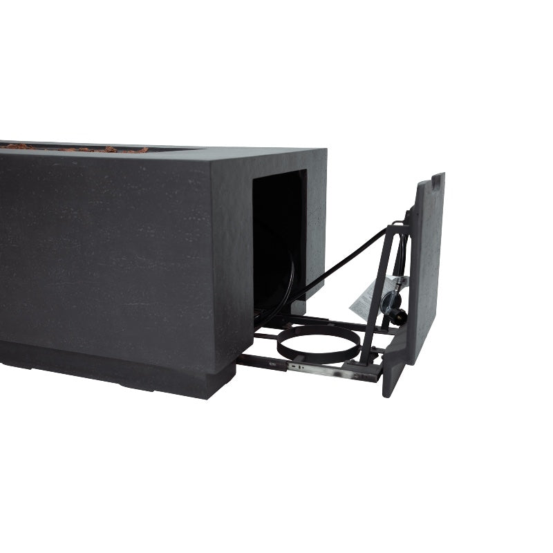 Andes Fire Table with Hidden Propane Tank in Dark Gray