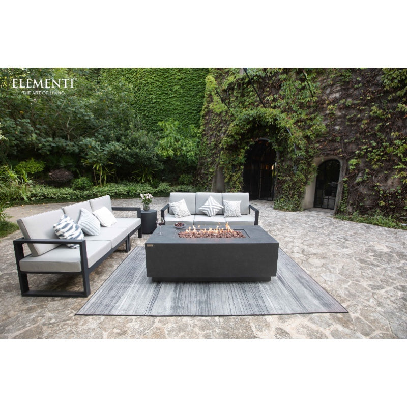 Andes Fire Table with Hidden Propane Tank in Dark Gray