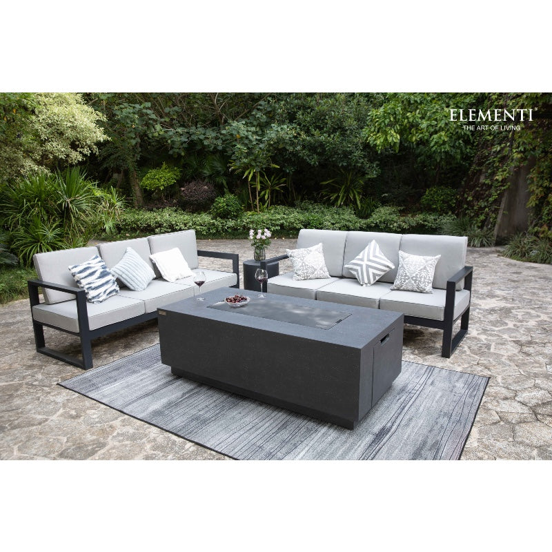 Andes Fire Table with Hidden Propane Tank in Dark Gray