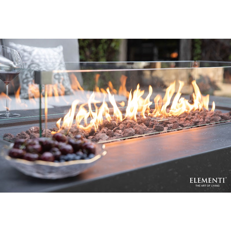 Andes Fire Table with Hidden Propane Tank in Dark Gray