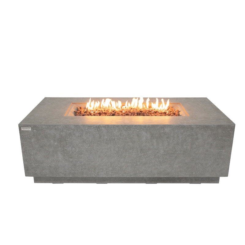 Andes Fire Table with Hidden Propane Tank in Light Gray