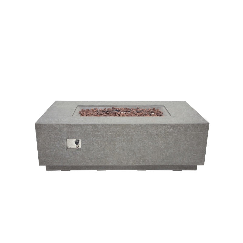 Andes Fire Table with Hidden Propane Tank in Light Gray