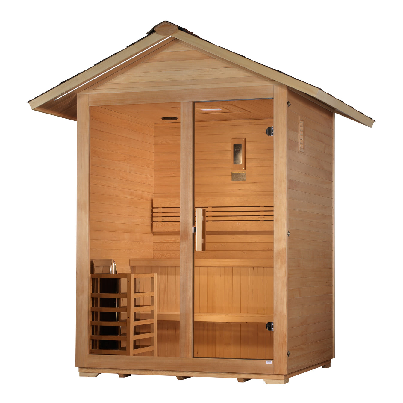 Arlberg Canadian Hemlock 3-Person Traditional Outdoor Classic Sauna