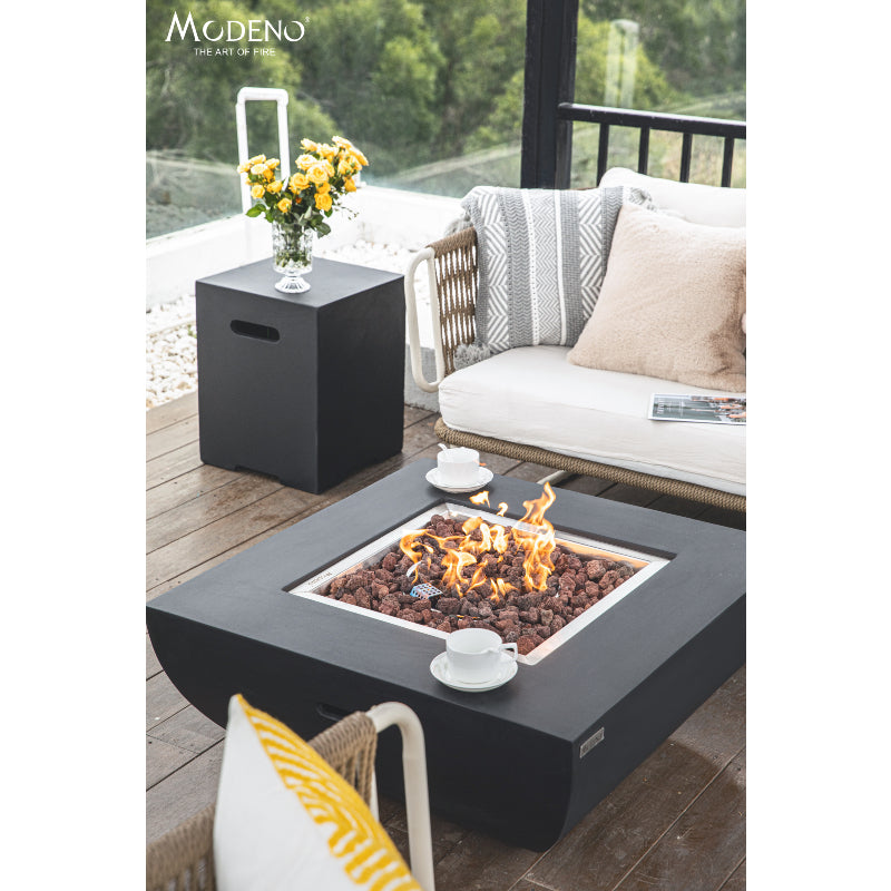 Aurora Propane Fire Table in Dark Gray