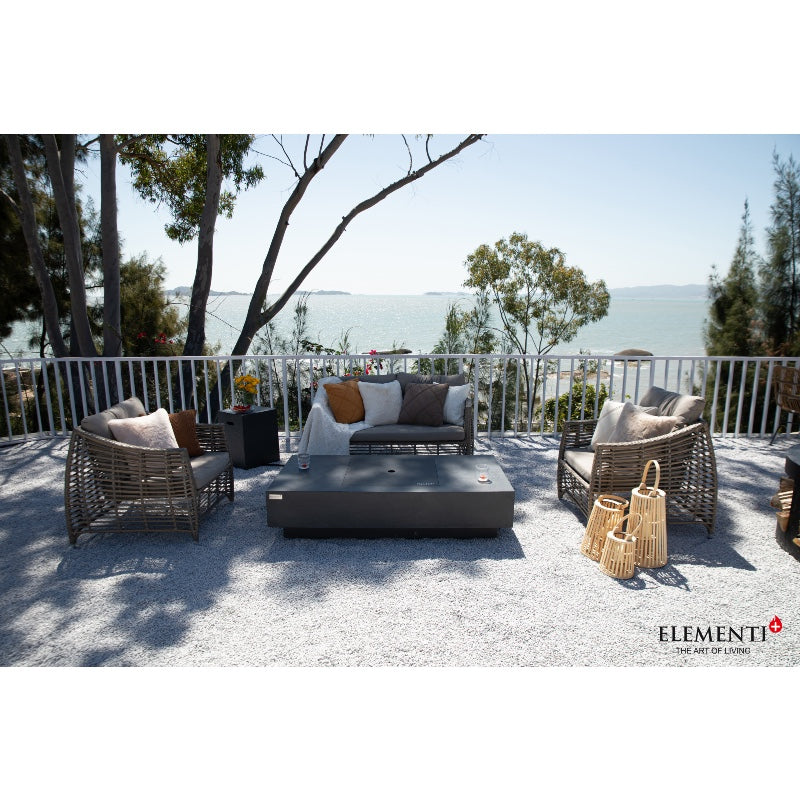 Cannes Propane Fire Table in Dark Gray