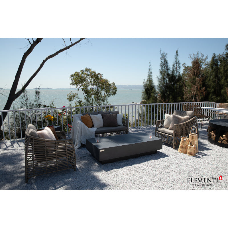 Cannes Propane Fire Table in Dark Gray