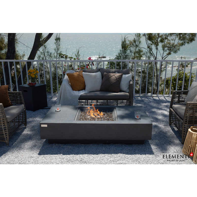 Cannes Propane Fire Table in Dark Gray
