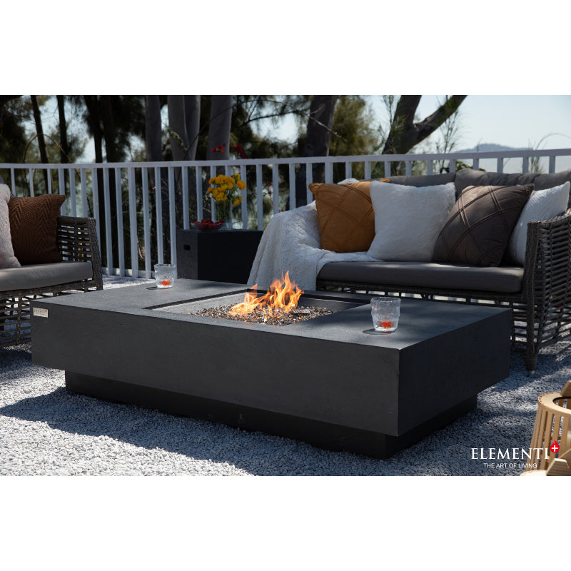 Cannes Propane Fire Table in Dark Gray