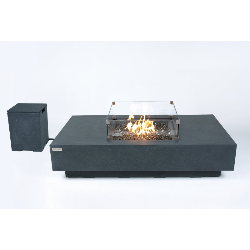 Cannes Propane Fire Table in Dark Gray