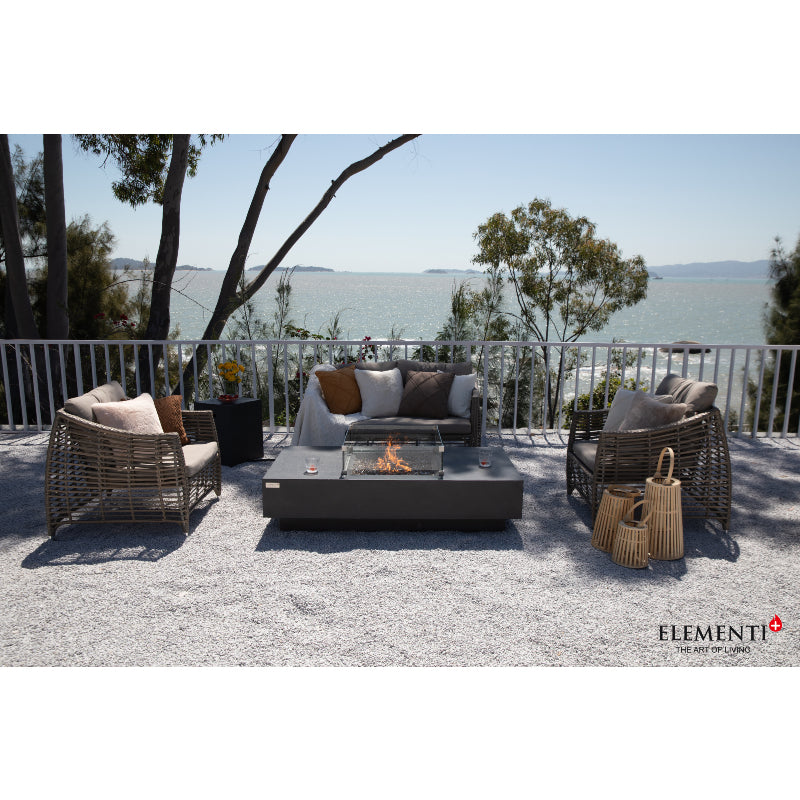 Cannes Propane Fire Table in Dark Gray