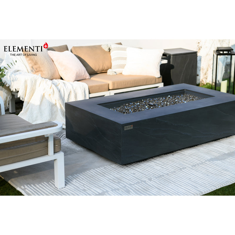 Cape Town Propane Fire Table in Slate Black