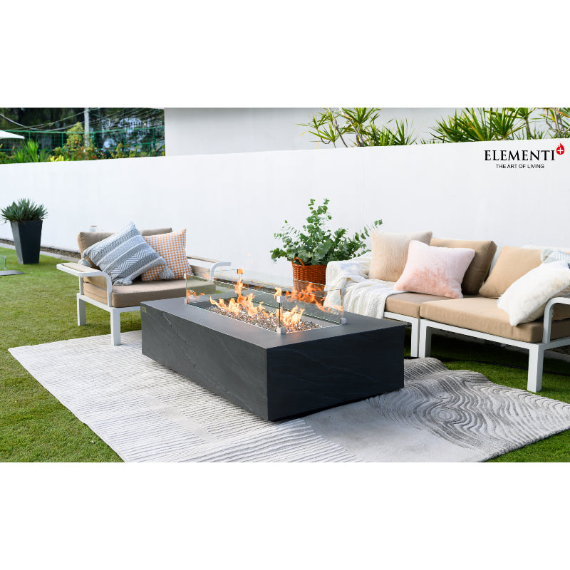 Cape Town Propane Fire Table in Slate Black