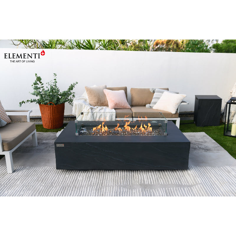Cape Town Propane Fire Table in Slate Black