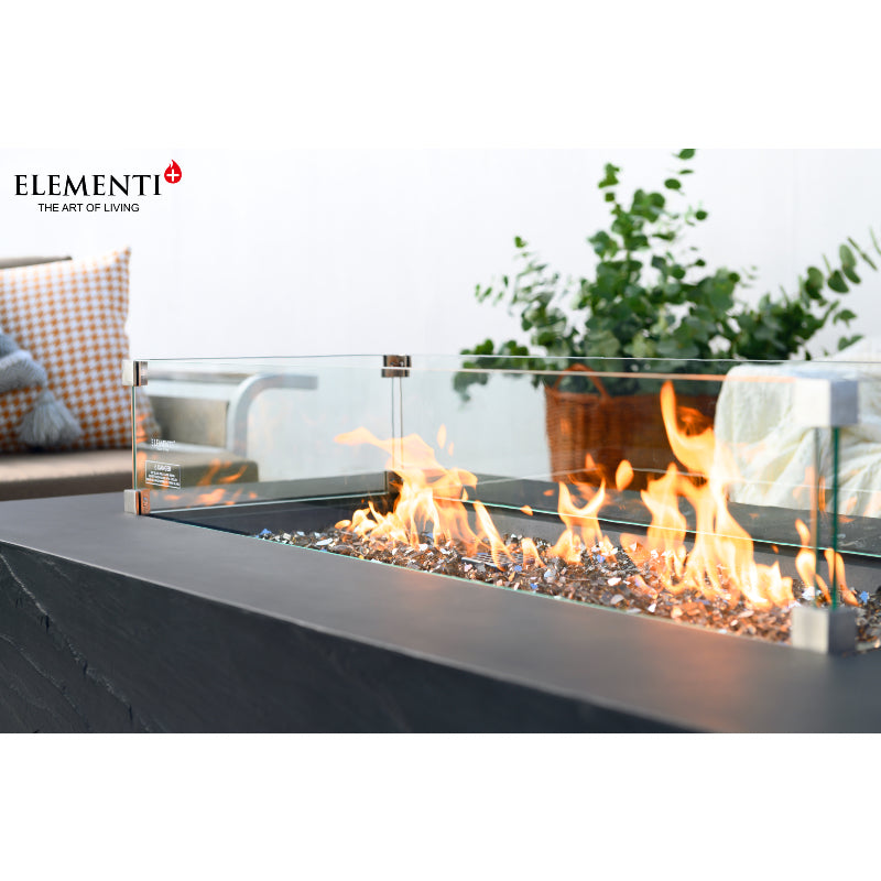 Cape Town Propane Fire Table in Slate Black
