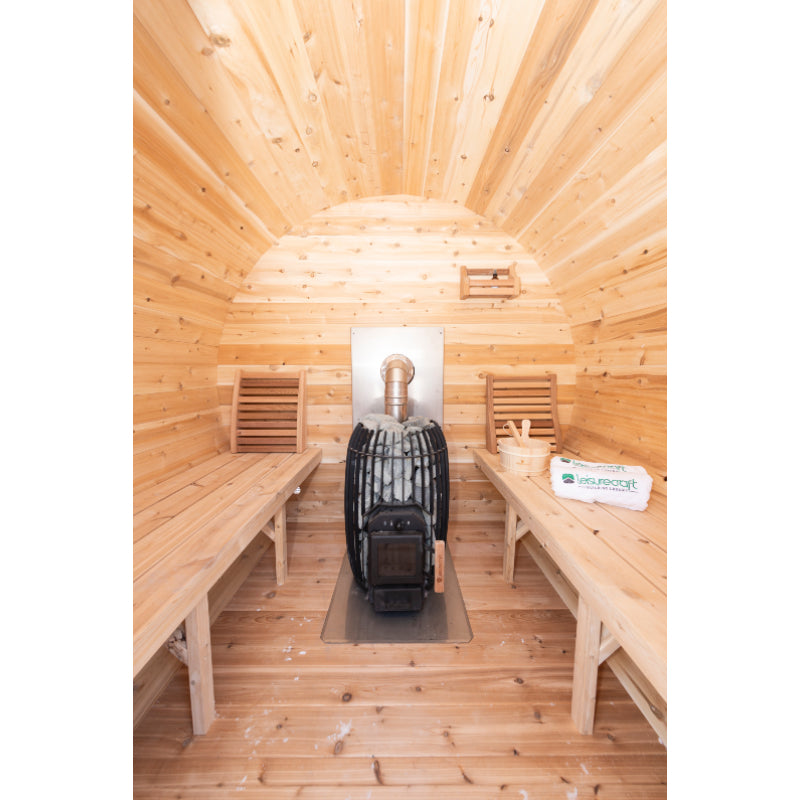 Canadian Timber Elation Cedar 2-4 Person Traditional Outdoor Barrel Sauna