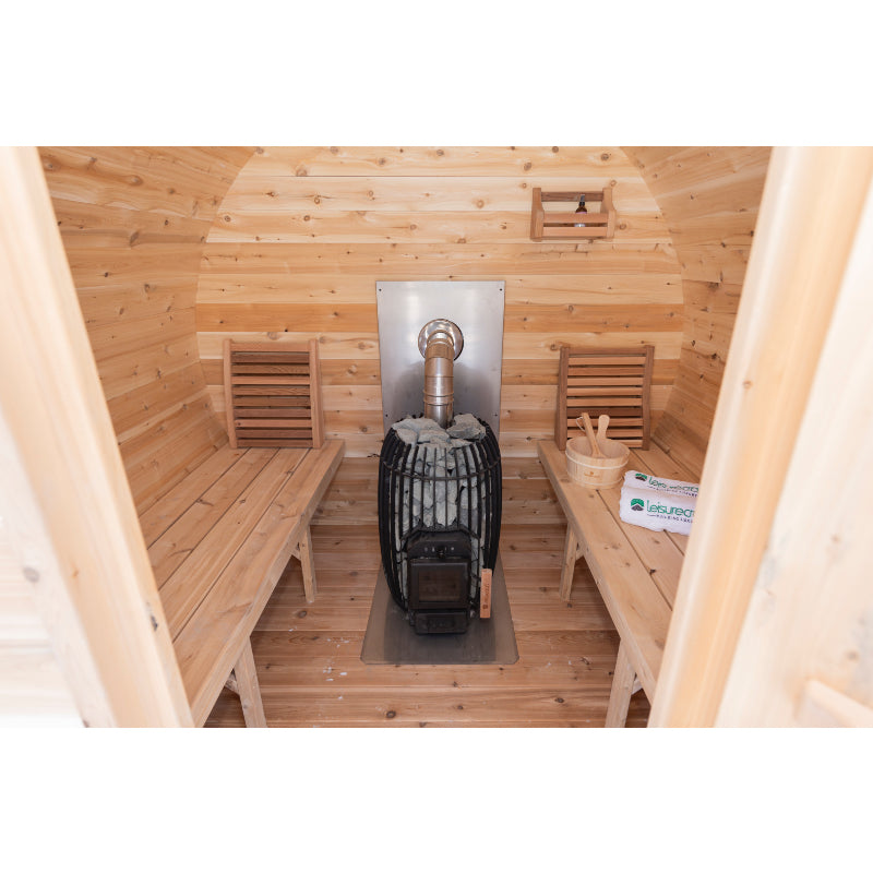 Canadian Timber Elation Cedar 2-4 Person Traditional Outdoor Barrel Sauna