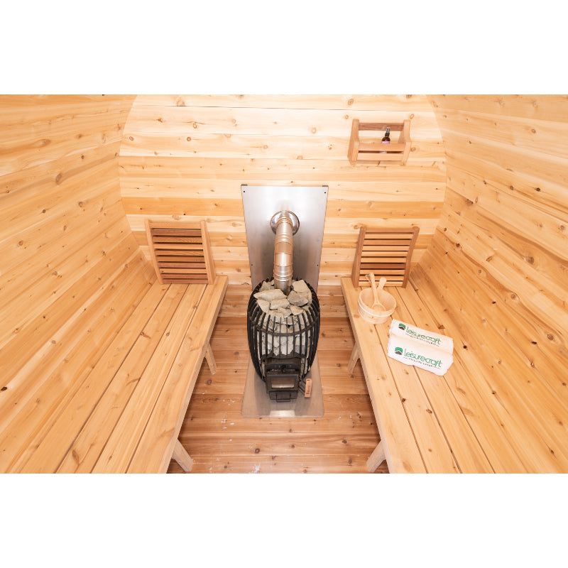 Canadian Timber Elation Cedar 2-4 Person Traditional Outdoor Barrel Sauna