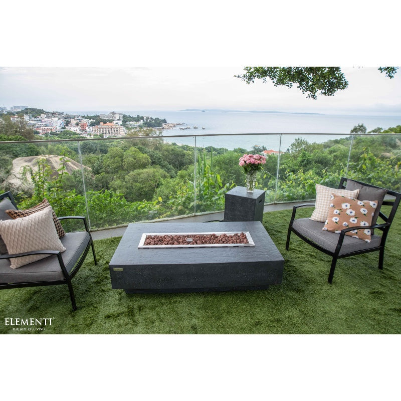 Hampton Propane Fire Table in Dark Gray