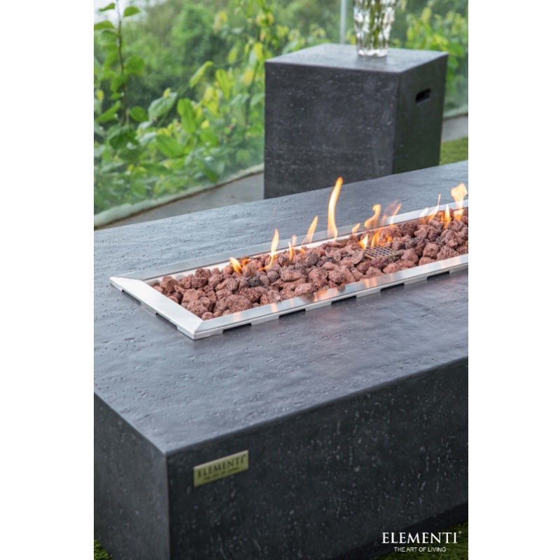 Hampton Propane Fire Table in Dark Gray