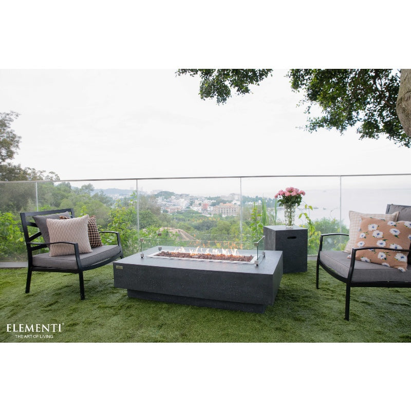 Hampton Propane Fire Table in Dark Gray