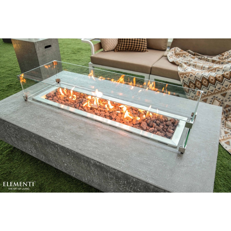Hampton Propane Fire Table in Light Gray