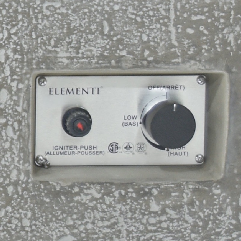 Hampton Propane Fire Table in Light Gray