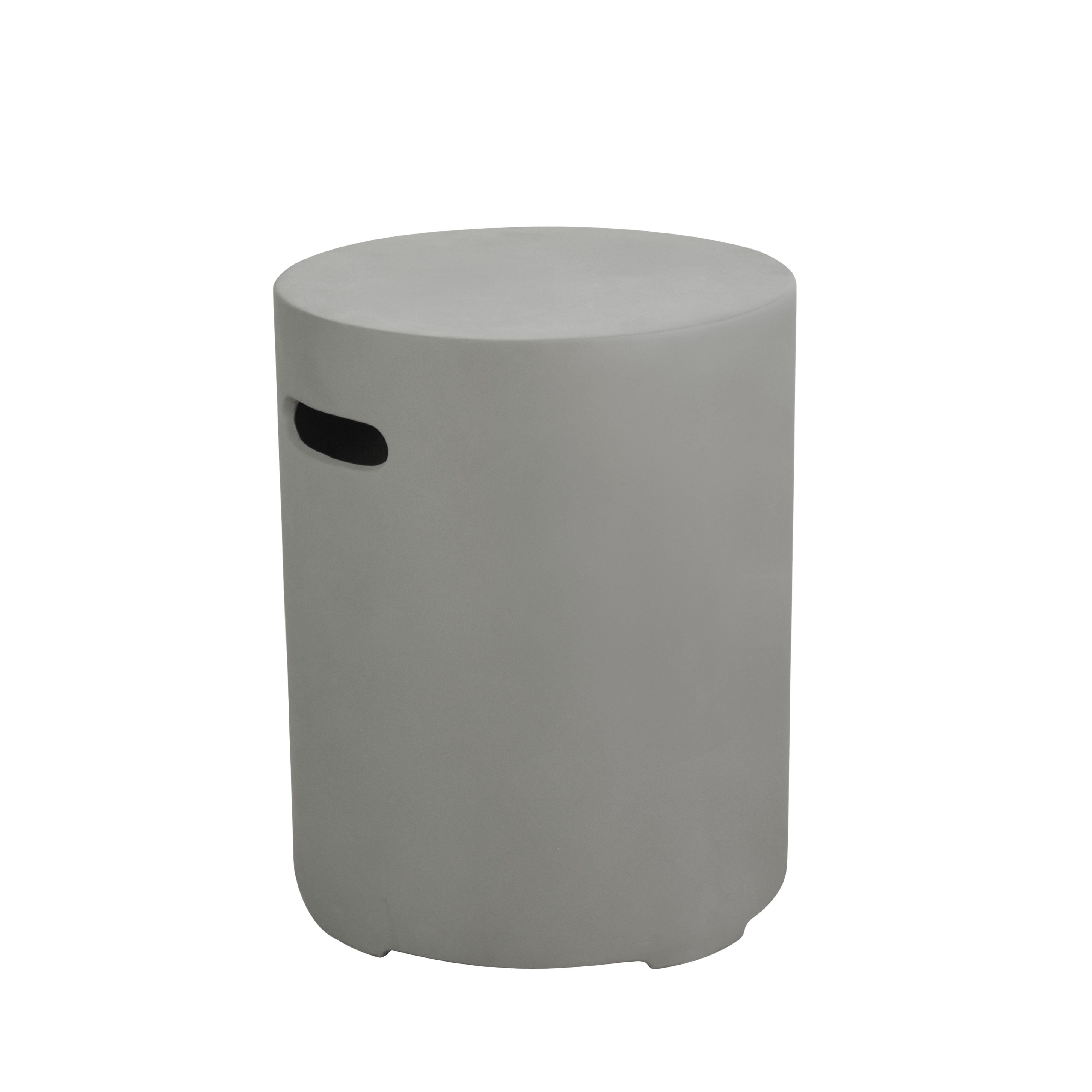 Round Propane Tank Cover in Light Gray
