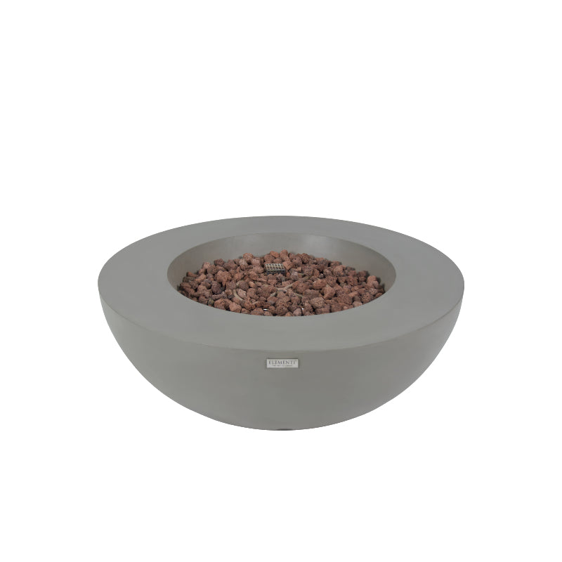 Lunar Bowl Propane Fire Table in Light Gray