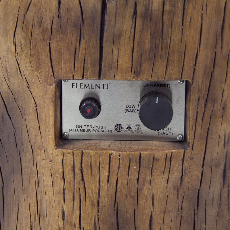 Manchester Propane Fire Table in Red Wood