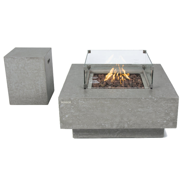Manhattan Propane Fire Table in Light Gray