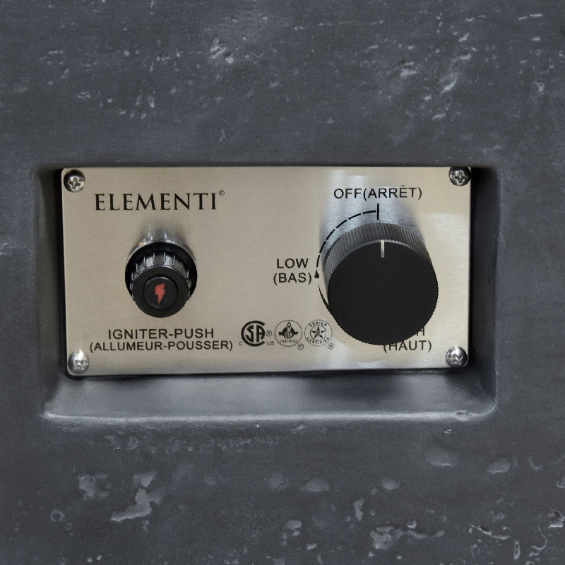 Manhattan Propane Fire Table in Dark Gray