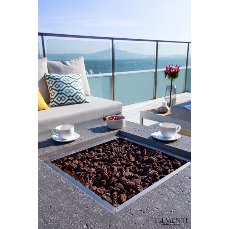 Manhattan Propane Fire Table in Light Gray