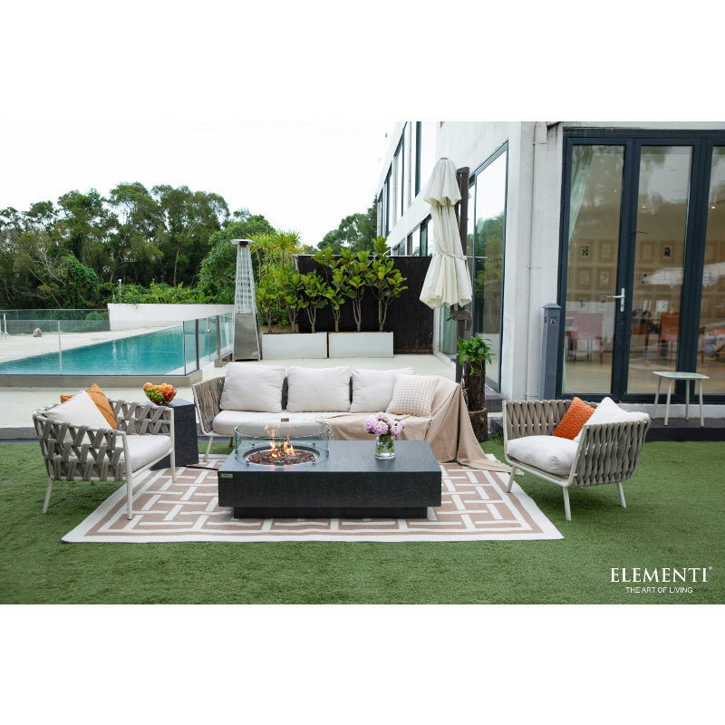 Metropolis Propane Fire Table in Dark Gray