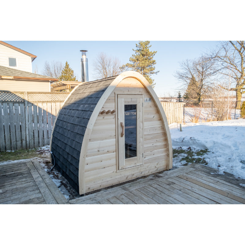 Canadian Timber MiniPOD Cedar 3-4 Person Traditional Outdoor Sauna