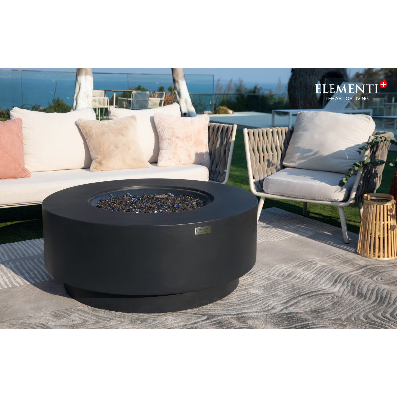 Nimes Propane Fire Table in Dark Gray