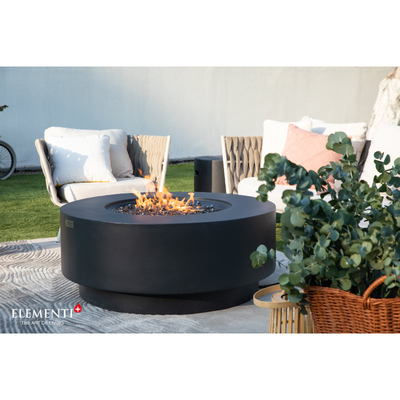 Nimes Propane Fire Table in Dark Gray