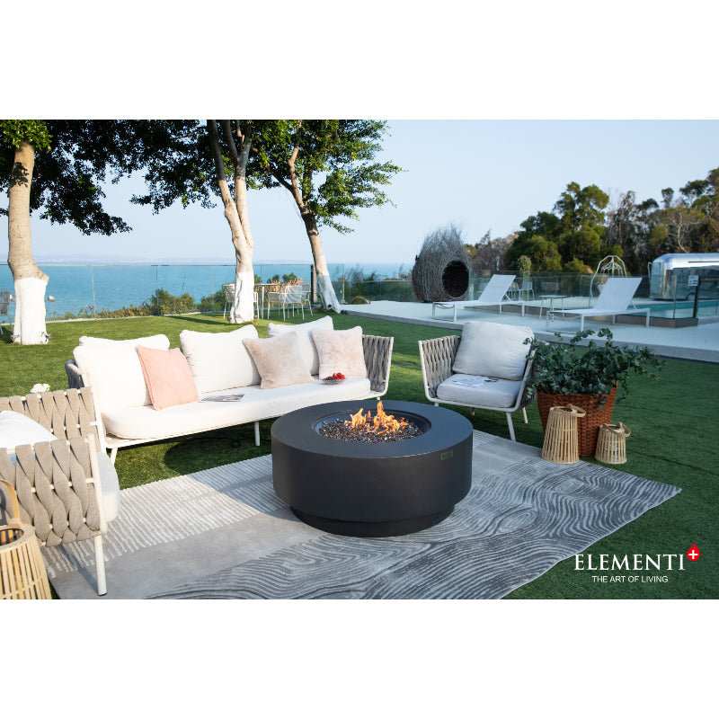 Nimes Propane Fire Table in Dark Gray