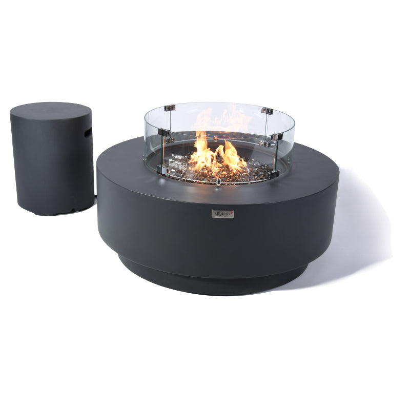 Nimes Propane Fire Table in Dark Gray