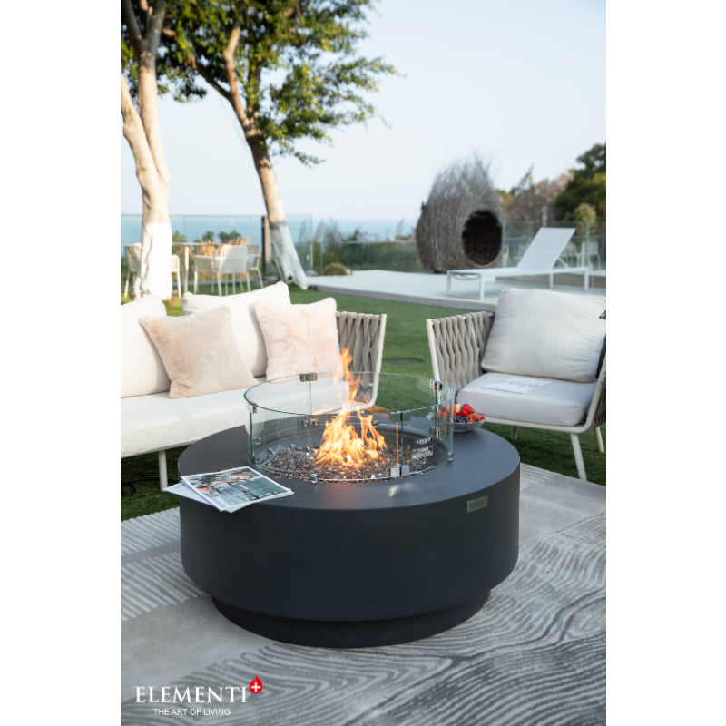 Nimes Propane Fire Table in Dark Gray