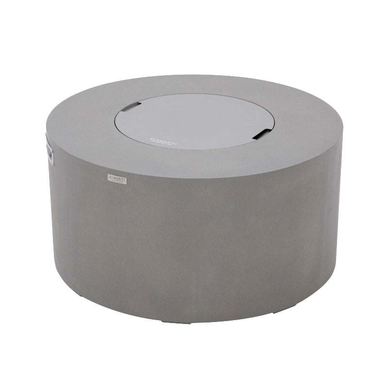 Stainless Steel Lid for Pacaya Propane Fire Table in Light Gray