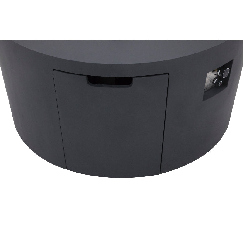 Pacaya Fire Table with Hidden Propane Tank in Dark Gray