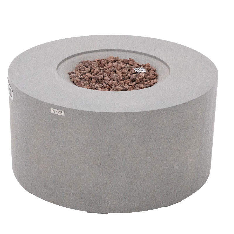 Pacaya Fire Table with Hidden Propane Tank in Light Gray