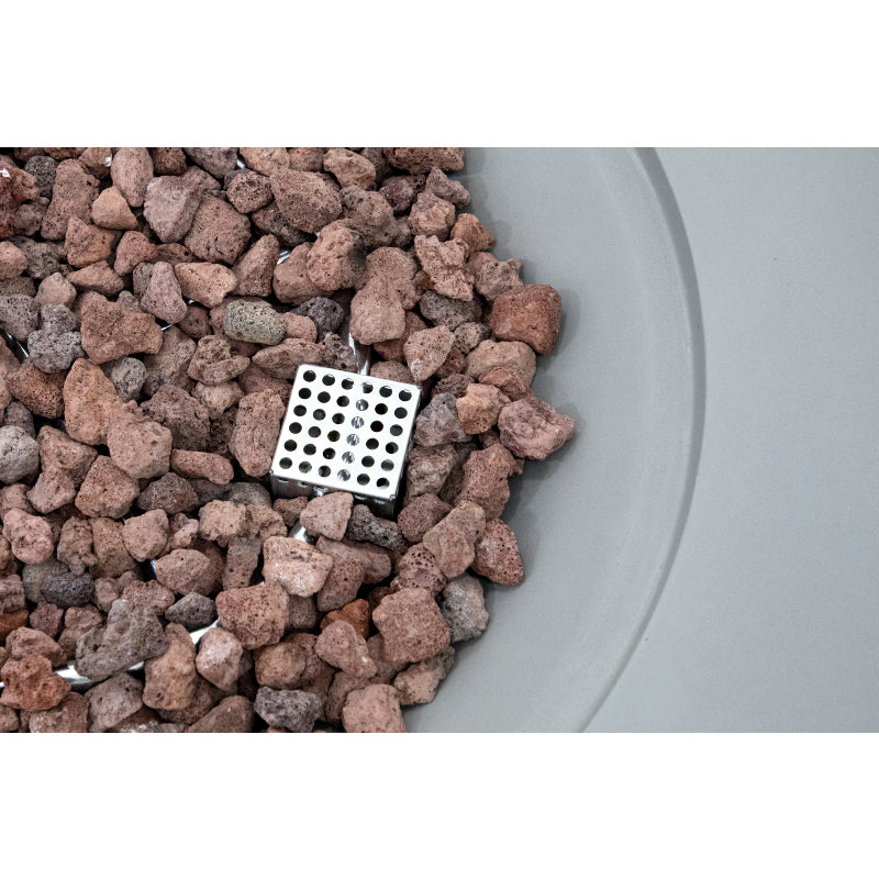 Pacaya Fire Table with Hidden Propane Tank in Light Gray