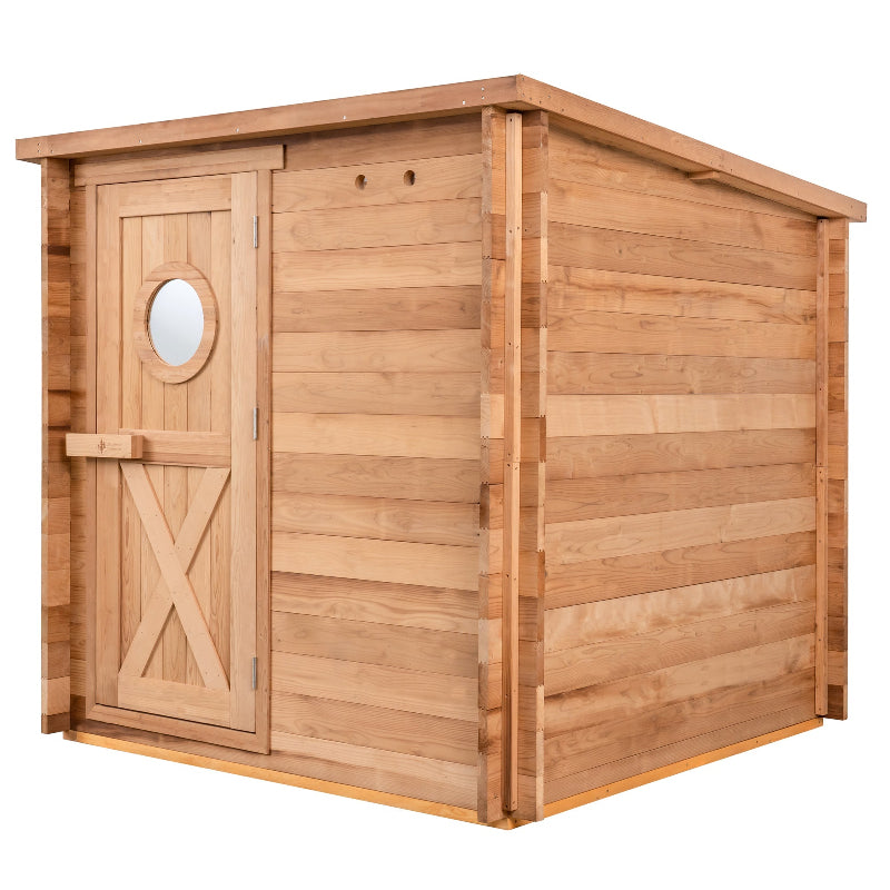 Garden Canadian Thermowood Outdoor Sauna (8-Person) with Harvia KIP 8kW Heater