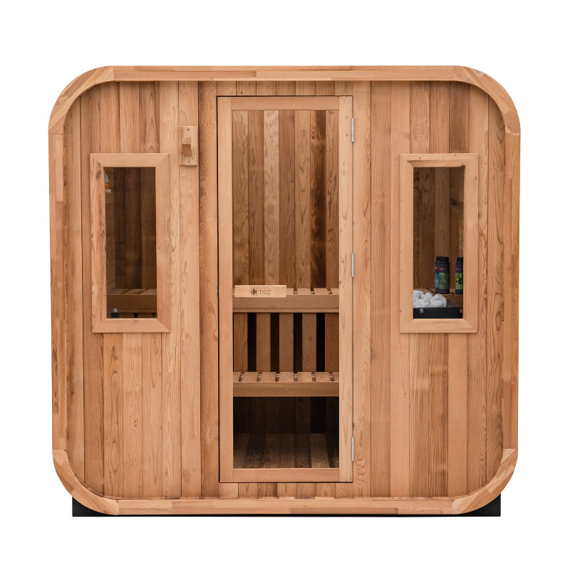 Summit Canadian Thermowood Outdoor Sauna (6-Person) with Harvia Spirit WiFi 8kW Heater