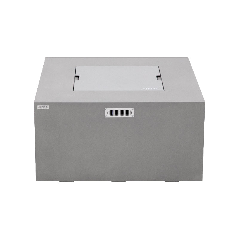 Rocky Fire Table with Hidden Propane Tank in Light Gray